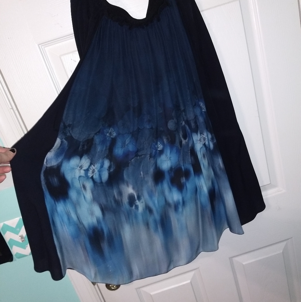 Flowy Watercolor Floral Skirt